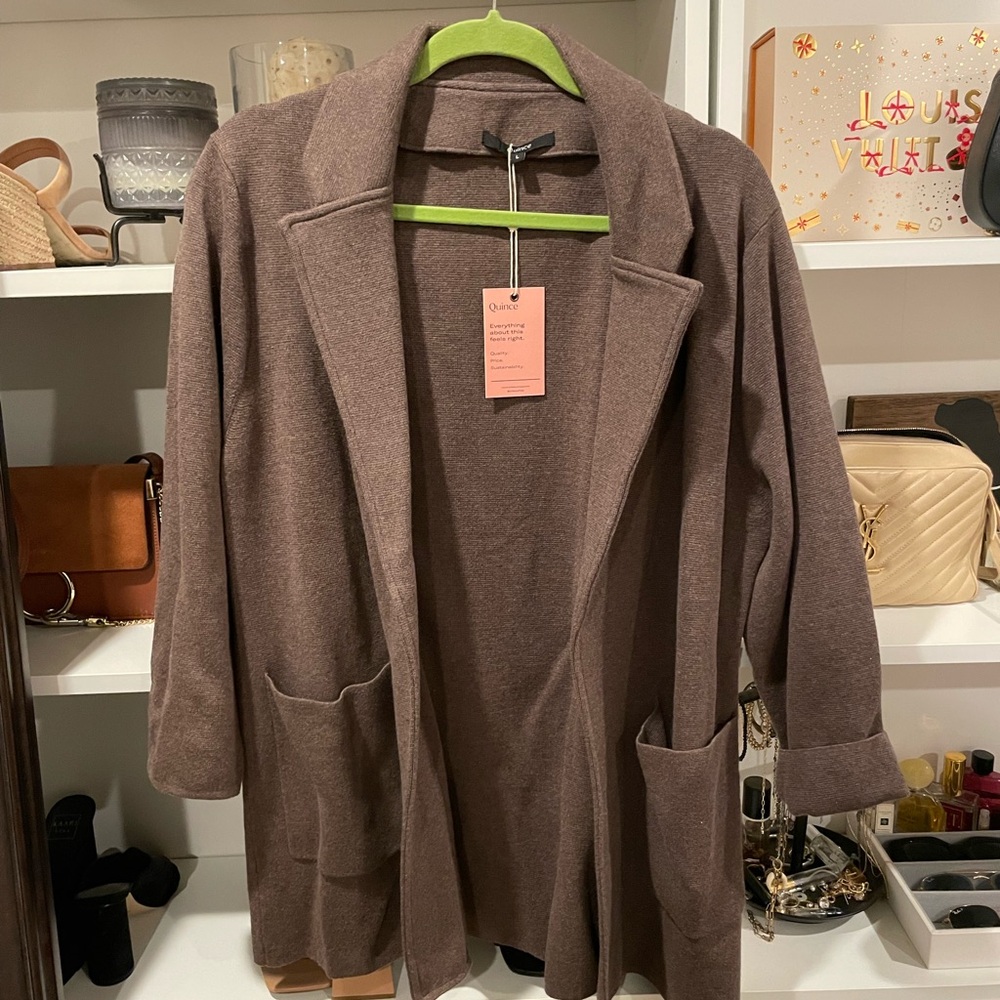 Quince knit cardigan blazer